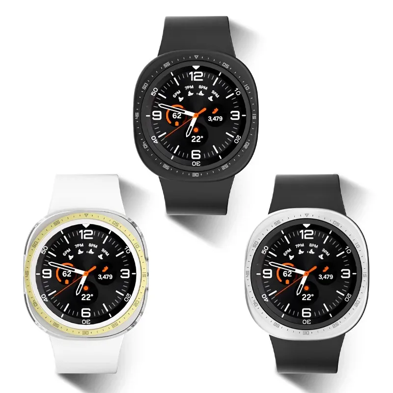 Samsung Galaxy Watch 8 44mm用シェルホロースケールカバー、アクセサリーPCケースバンパー、Samsung Watch8 40mm用ベゼルリングケース