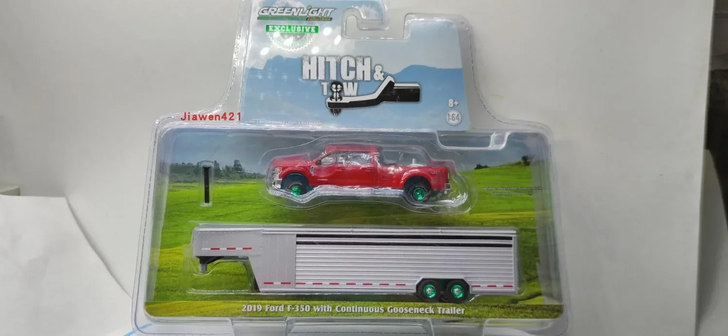 

GreenLight 1:64 2019 Ford F-350 With Gooseneck Trailer (Carriage) Green Edition Car Model Collection Gift For Toystoy For Boys C