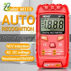 ANENG M113 1999 Counts Mini Multimeter Digital Inteligent AC/DC Voltage Meter Ohm NCV Electricity Tools Measuring Instruments