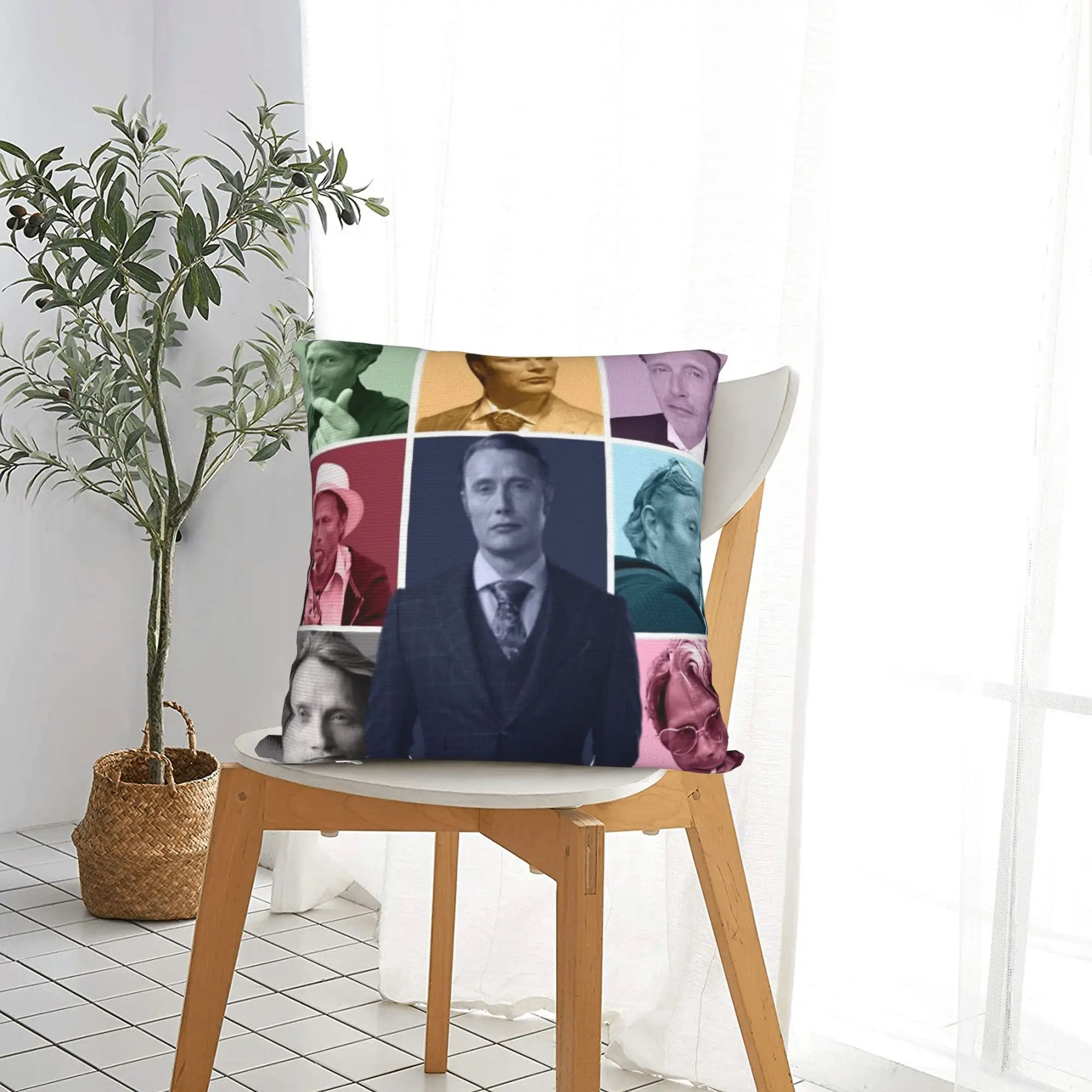 Mads Mikkelsen Eras Tour Pillowcase Printed Cushion Cover Decoration  Throw Pillow Case Cover Home Square
