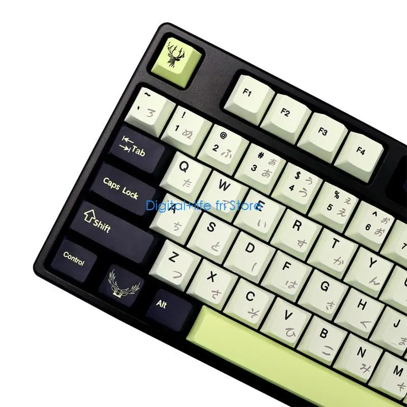 E06D 136 for Key Animals Keycap Dye Sub Japanese Keycaps For RK61/64/gk61/68/75/84/87/96/980/104/108 GMMK Pro Mechanical Keyb