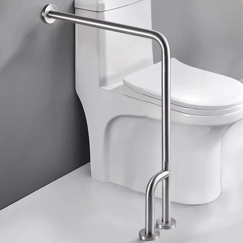 304 Stainless Steel Durable Toilet Safety Rails - Bathroom Handrail for Elderly, Disabled - Safety Support Aids Handrail Tools