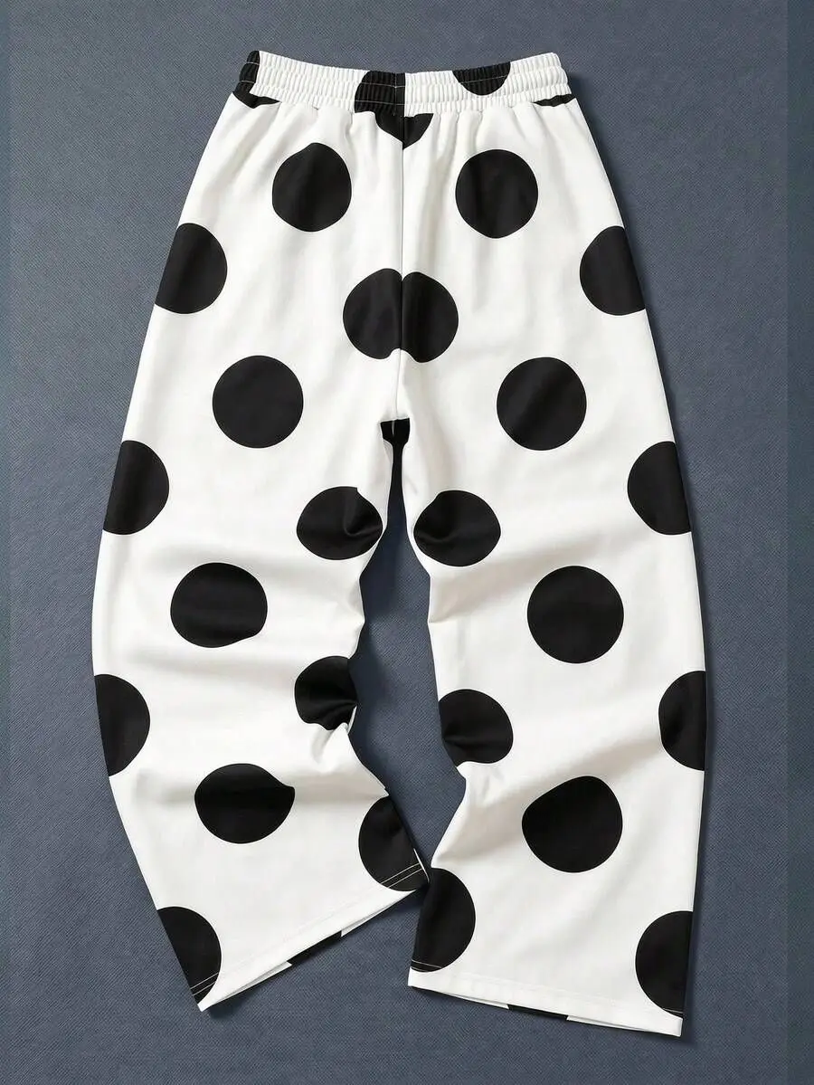 Dark Series Style Vollbedruckte 3D-Hosen für Männer und Frauen, locker geschnittene, gerade Beinlänge, Y2K Streetwear, lässige Hip-Hop-Hosen – Detail 5