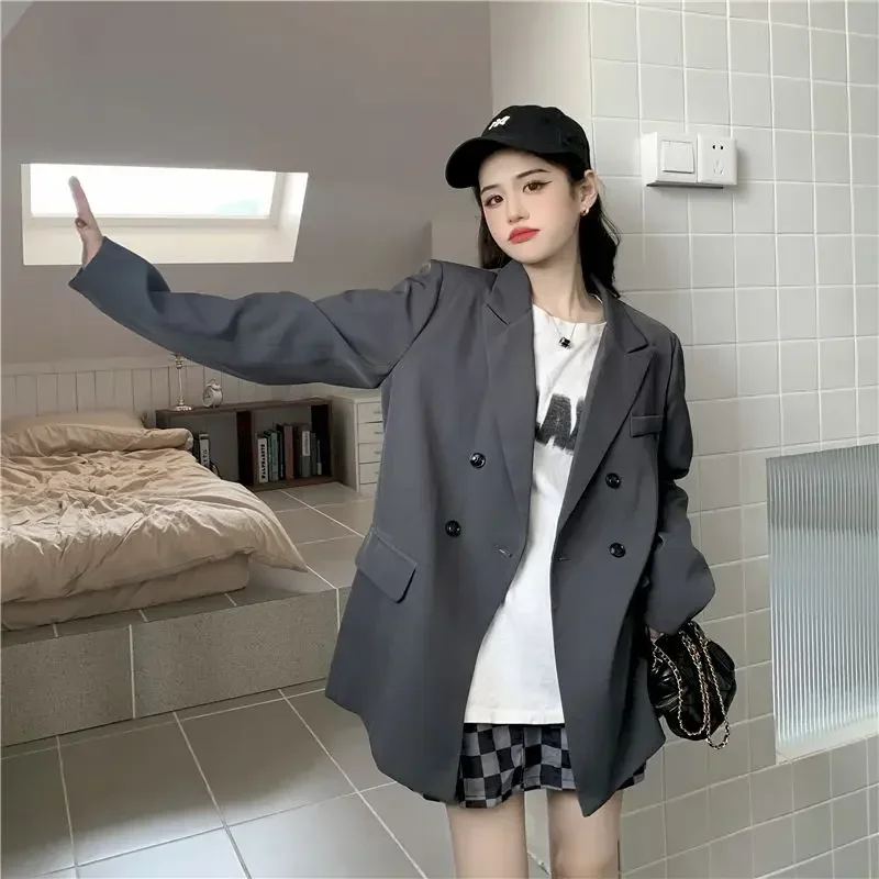 

UNXX Spring Autumn Blazers Women Outwear Solid Harajuku All-match Woman Loose Popular Office Ladies Hot Sale Korean Fashion Lady