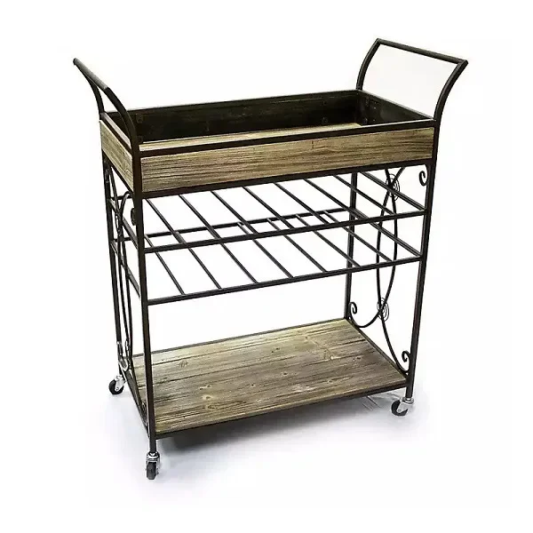 Modern Simple Double Commercial Wine Rack for Kitchen for Bar Multi-Purpose Use High Quality Reinforced Frame Long Lasting