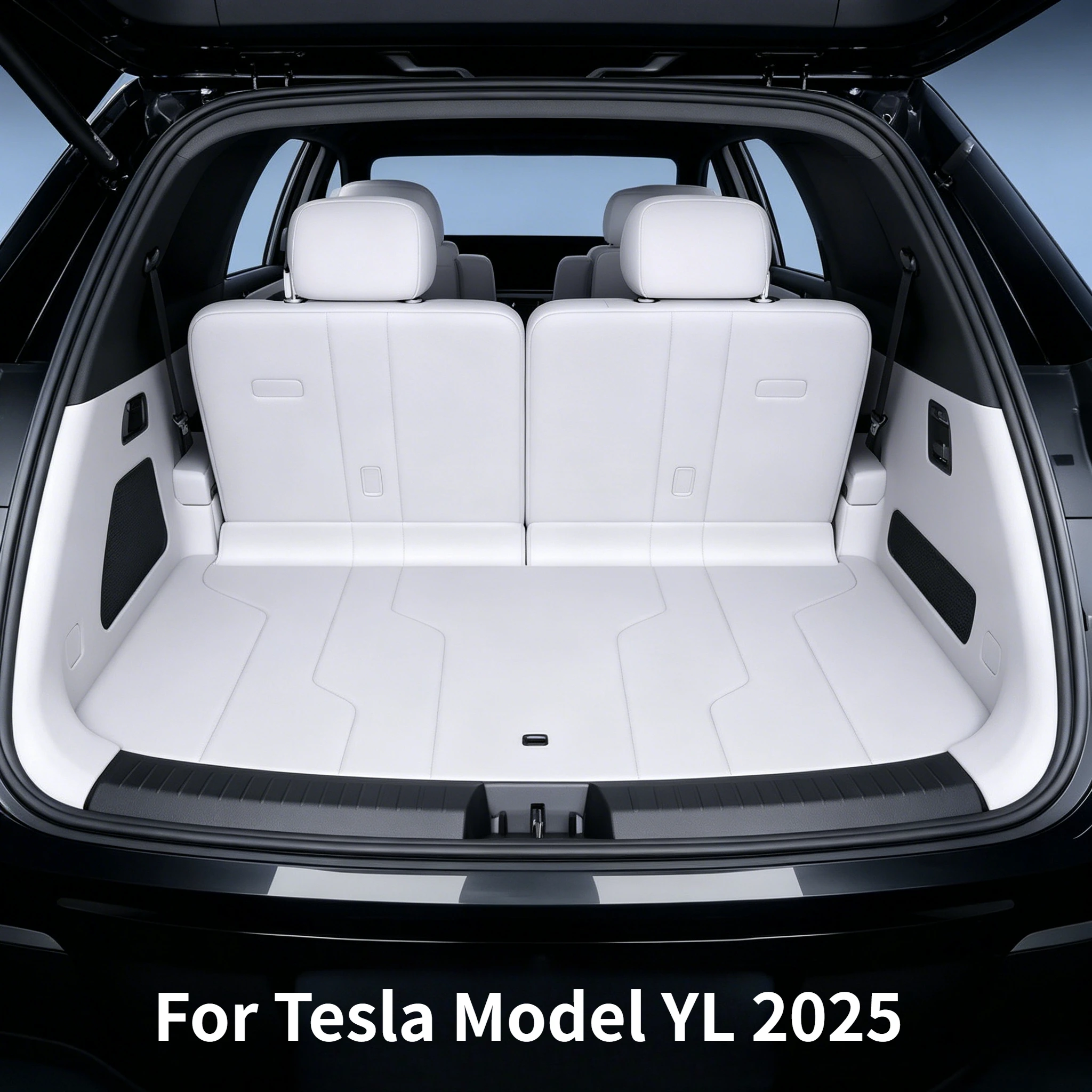 

For Tesla Model YL 2025 Full-Coverage Trunk Mat Leather Waterproof Wear-Resistant Trunk Mat Interior Accessory