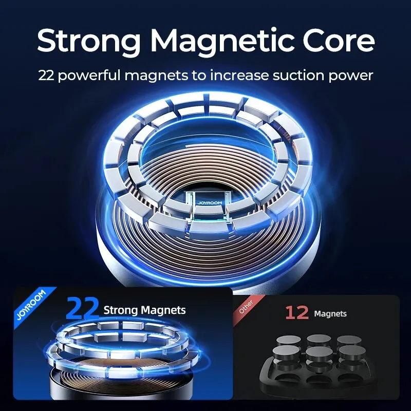 Joyroom Magnetic Car Phone Mount Wireless Fast Car Charger for iPhone Holder 15W Magnetic Car Phone Holder Mount Wireless - view 3