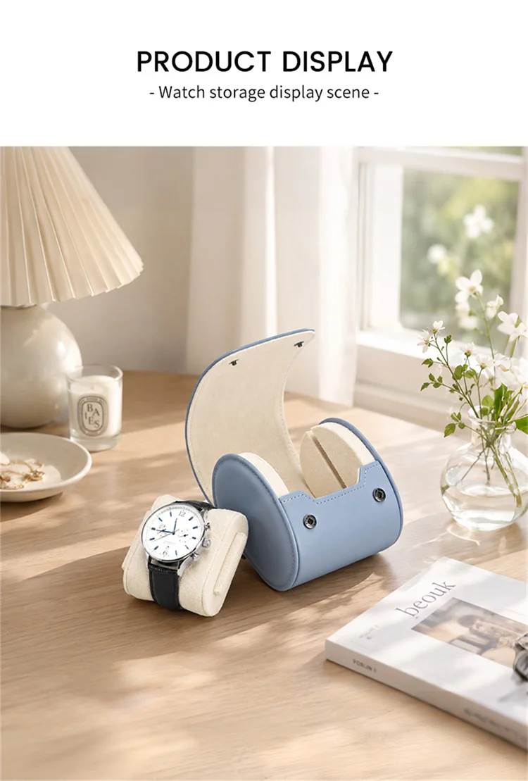Oirlv Leather Watch Roll 1 2 3 Slots Luxury Watch Storage Box Travel Bag Watch Case Gift Box Watch Pouch Watch Organizer for Men