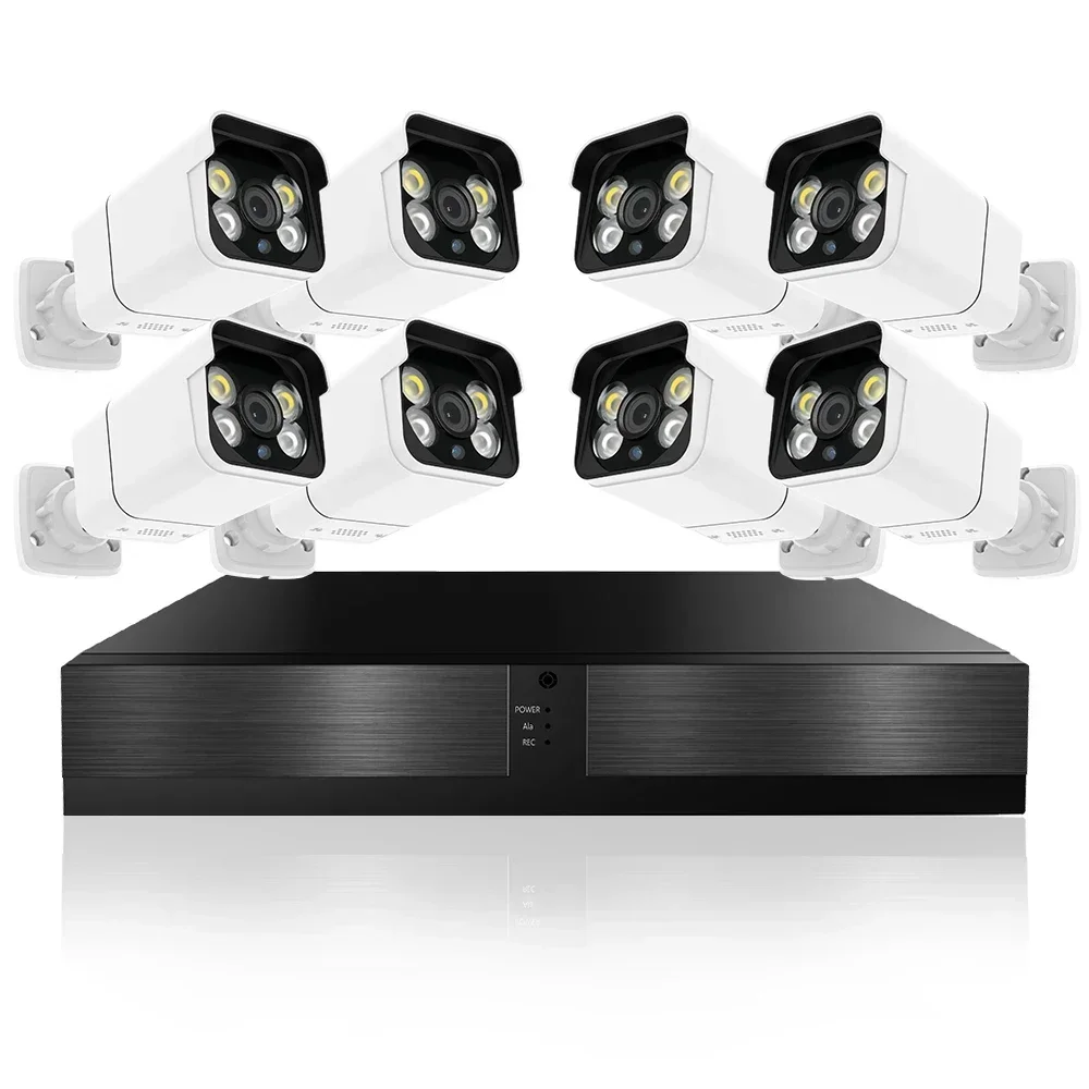 

Best Quality Security Camera System Manufacturer 4K 8ch POE NVR Kits 8MP HD AI Human Outdoor Ip Camera Kit Security Camara