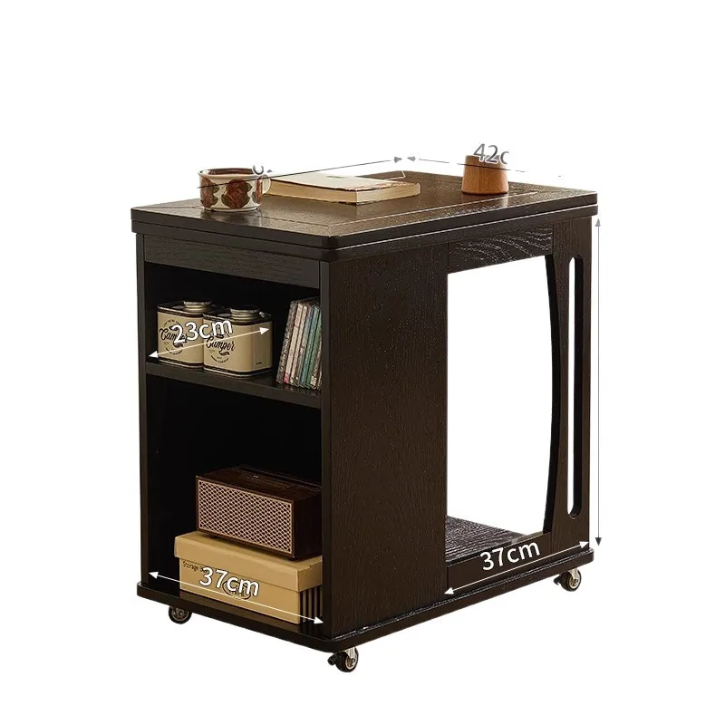 

Medieval coffee table movable foldable side few trolley living room