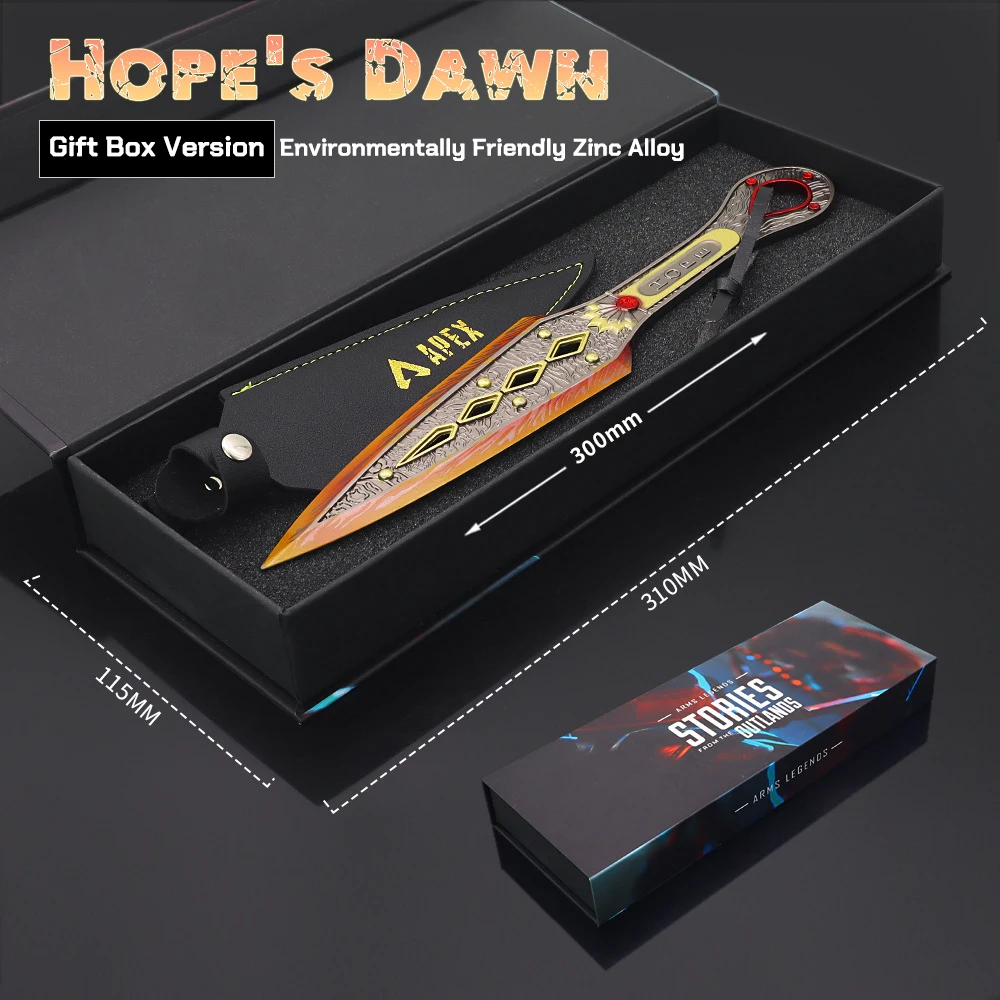 

30cm Apex Legends Heirloom Weapon Wraith Kunai Game Metal Katana Ninja Swords Rotatable Melee Weapon Model Gifts Toys for Boys