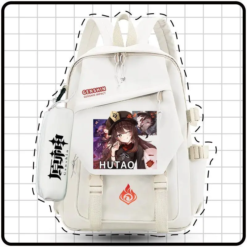 Anime Genshin Impact Collaboration Merchandise Cartoon Children's Double Shoulder Large Capacity  School Bag Two-Dimensional