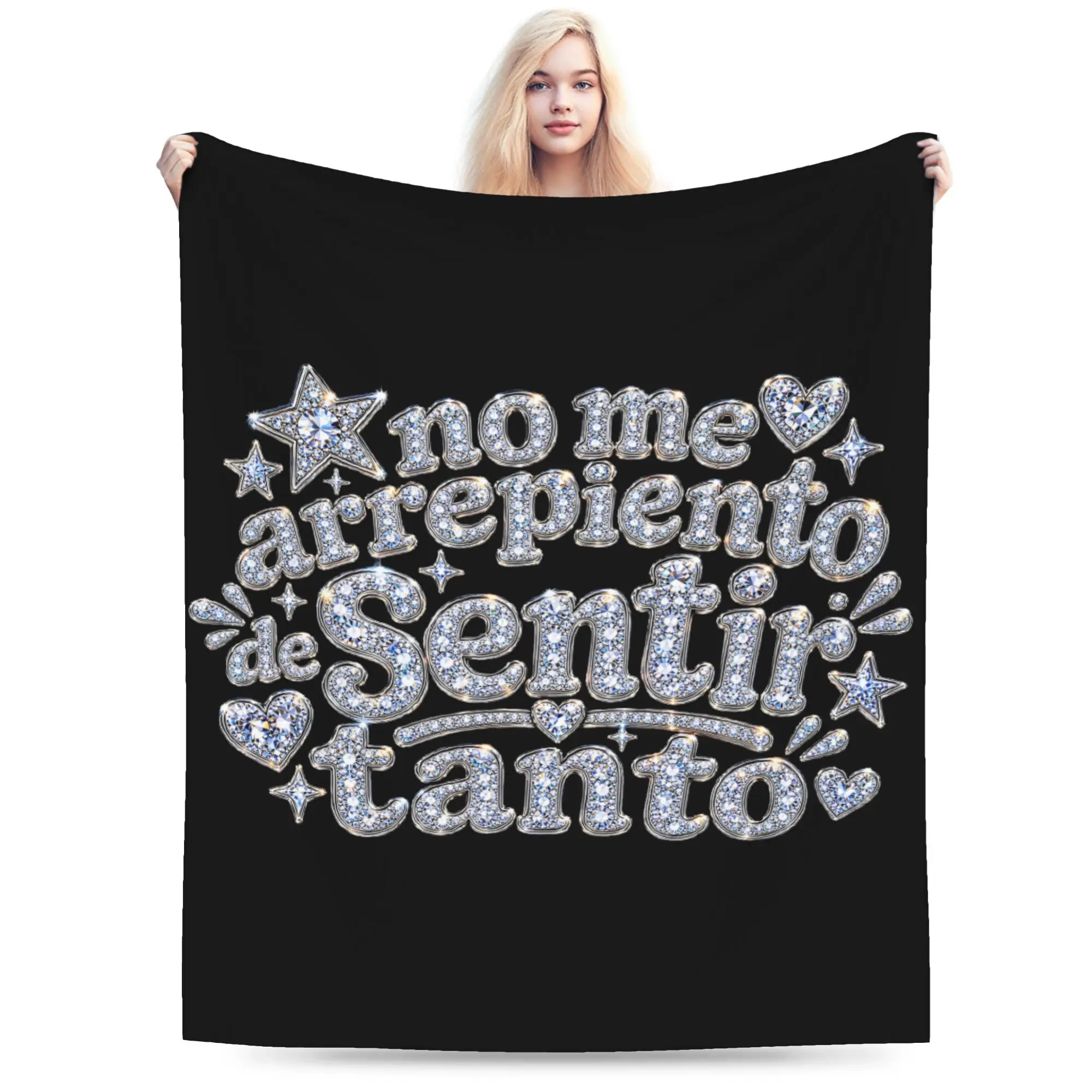 No Me Arrepiento De Sentir Tanto Karols G NMADST  Merch Blanket Lightweight Thin Flannel  Throw Blanket Cozy Plush Thin Quilt
