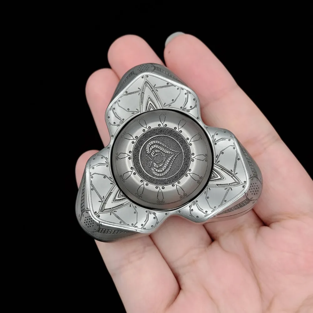 TIERI EDC Peacock Feather Fidget Spinner Gyro Fidget Toys For Adults Office Desk Accessories Metal Office Desk Accessories