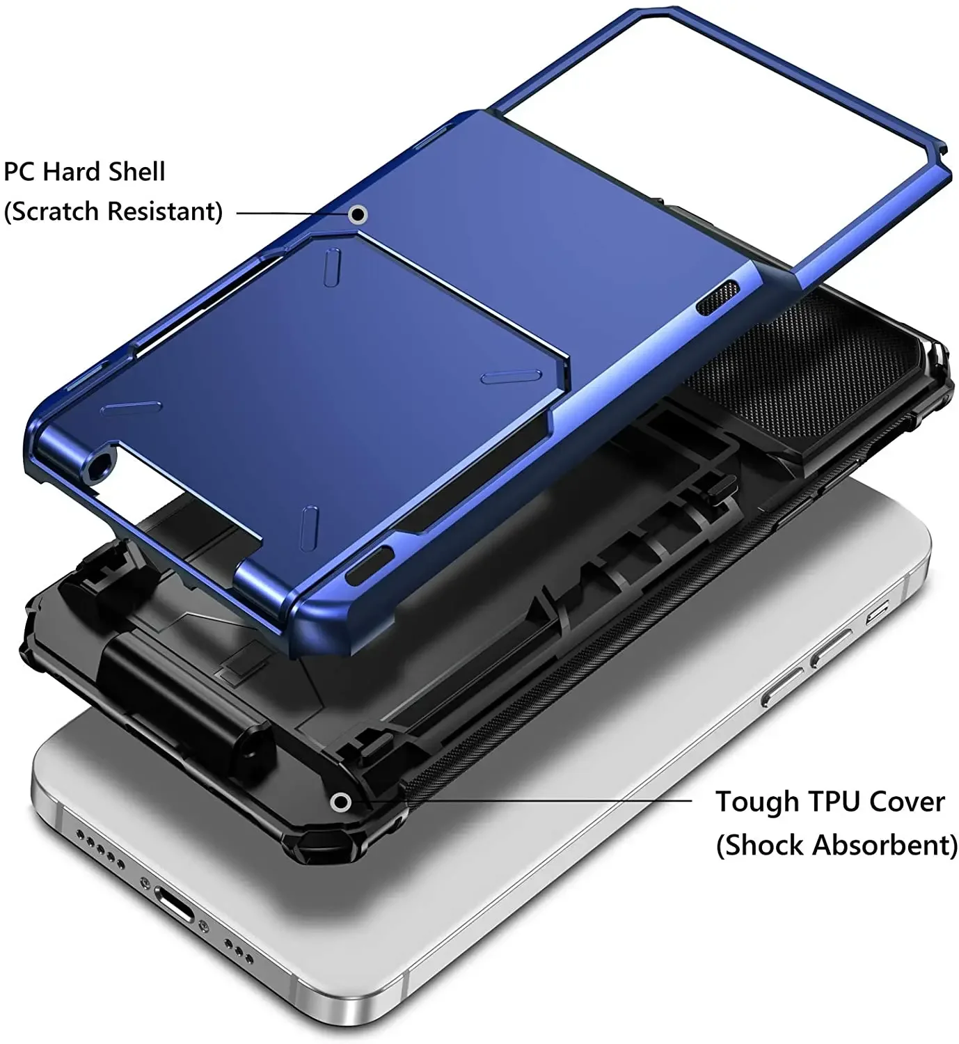 For iPhone 14 13 Pro Max 13 Mini 13 Pro 2022 Card Slots Wallet Case Cover Slide Armor Wallet Card Slots Holder for iPhone 13 image 2