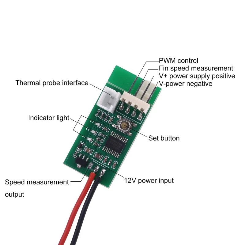 12 V PWM 4-Draht-Lüfter, Temperaturregelung, Geschwindigkeitsregler, Gehäuse, Schrank, Computer, Lüfter, Temperaturregelung, Geräuschreduzierung