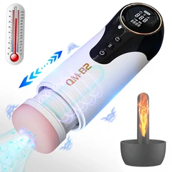 Automatic Male Masturbator Penis Pump With 4 Sucking & Thrusting & 9 Vibration Pocket Pussy Masturbation Cup Sex Toys for Men