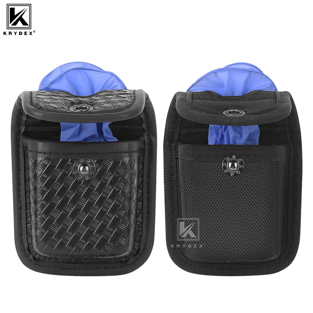 KRYDX Molded Pager/Glove Pouch Basketweave/Nylon Latex Disposable Glove Pouch for Duty Belt Law enforcement EMT