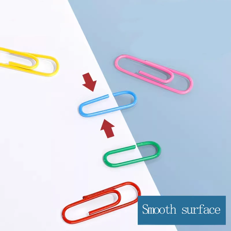 M&G Colored Paper Clips 160 Pieces/Barrel Large Document Bookmarks Office Supplies Storage Box Stationery for Organizing