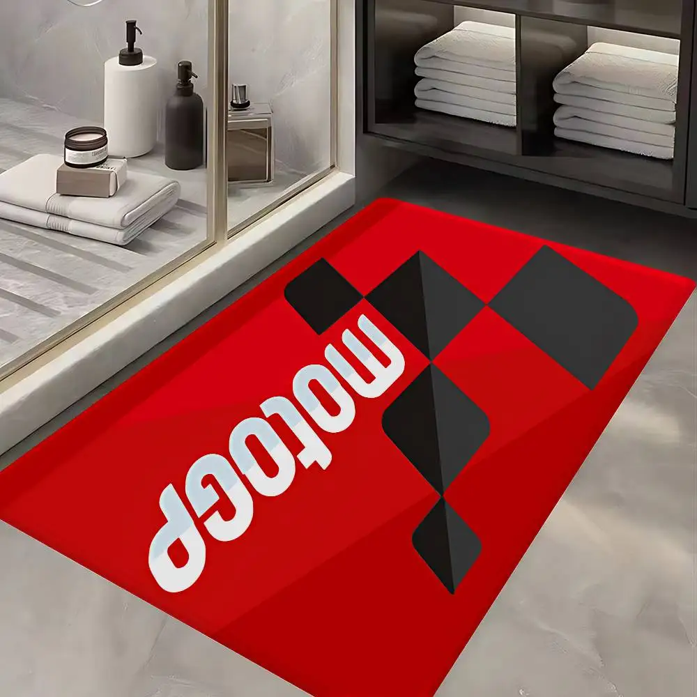MotoGP Rug Velvet Flannel Printed Floor Mat Racing Logo Design Decorative Carpet Bedroom Home Decor