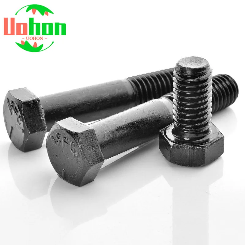 

10PCS,UNC 3/8-16 Grade 12.9 Steel Screws Outer Hexagon Head Cap Black Screw Machine Fastener Bolt Screw