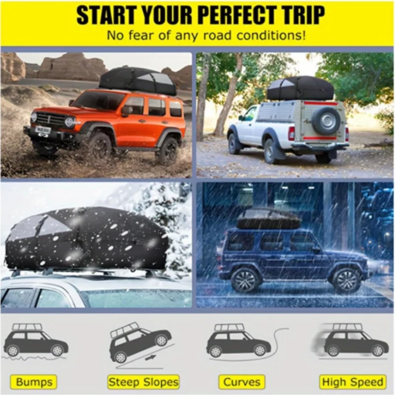 ISURE البحرية حقيبة أمتعة السيارة 600D في الهواء الطلق SUV طوي القيادة الذاتية معدات السفر سقف حقيبة تخزين حقيبة أمتعة مقاومة للماء #4