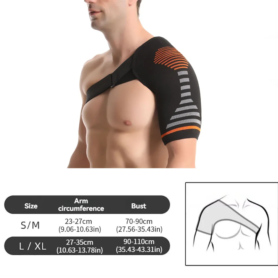 Compression Shoulder Brace with PowerKnit Compression Technology | Shoulder Orthopedic Brace for Men & Women | Torn Rotator Cuff