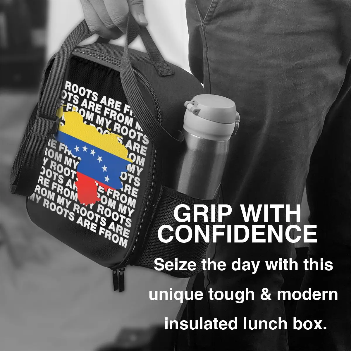 Custom My Roots Are From Venezuela Lunch Bag Republic of Venezuela Pround Thermal Cooler Lunch Box Office Picnic Travel