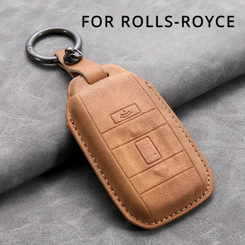 

Leather New Car Key Cover Use for Rolls-Royce Cullinan Phantom Ghost Wraith Dawn Key Case Shell Buckle