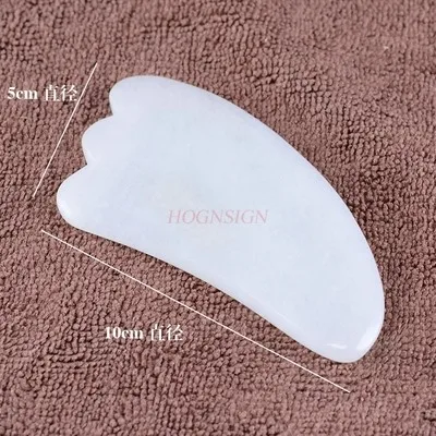 Gua sha Natural white jade scraping board sand scraping board body and face scraping piece beauty scraping tool triangle