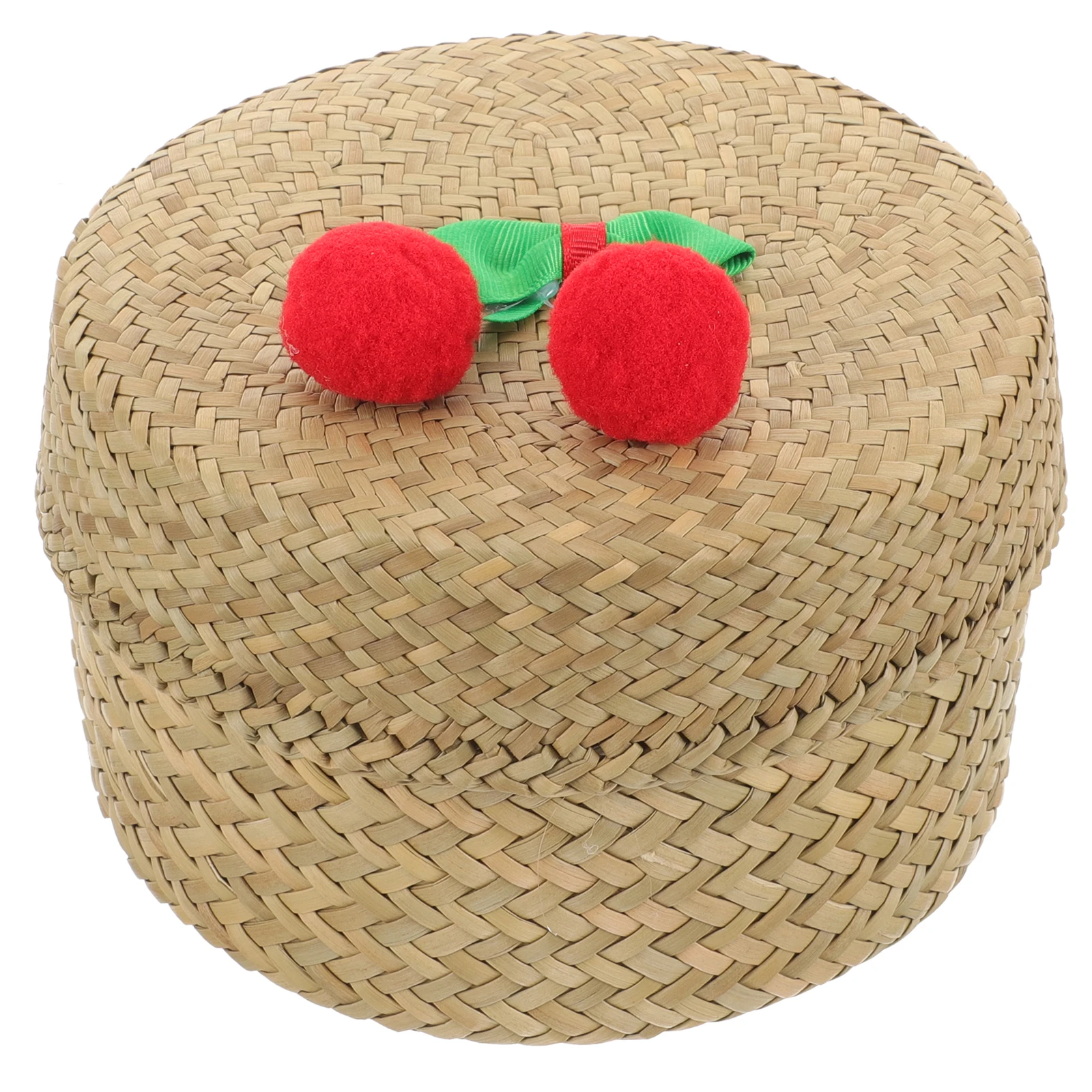 

Woven Flower Basket Natural Rattan Storage Organizer Round Multipurpose Sundry Fruit Snack Holder Home Decor Wedding Party