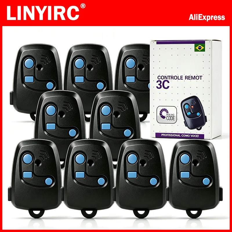 10PCS Peccinin TX 3C TRANSMITTER Electric Gate Control Garage Door Remote Control 433MHz Electronic Gate Control
