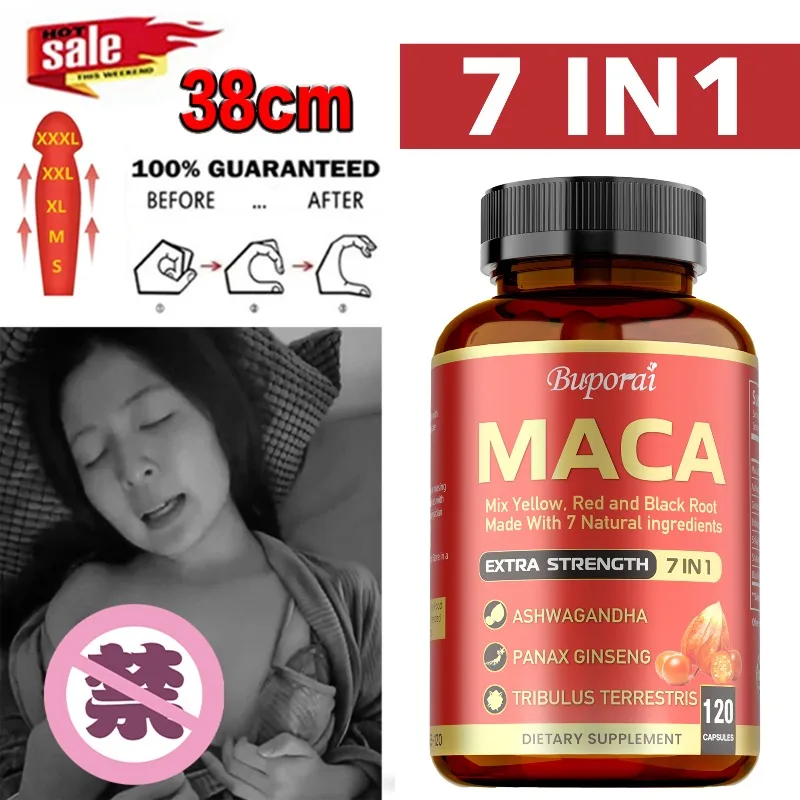 

Maca Root Supplement - with Ginseng and Black Pepper Extracts for Endurance, Muscle growth and Performance