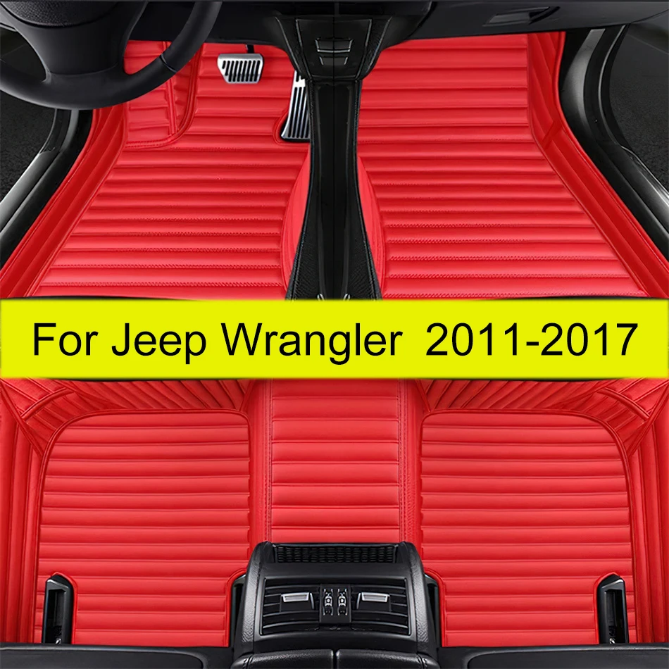 

Car floor mats for Jeep Wrangler（FOUR DOOR）2011 2012 2013 2014 2015 2016 2017 Custom auto foot Pads automobile