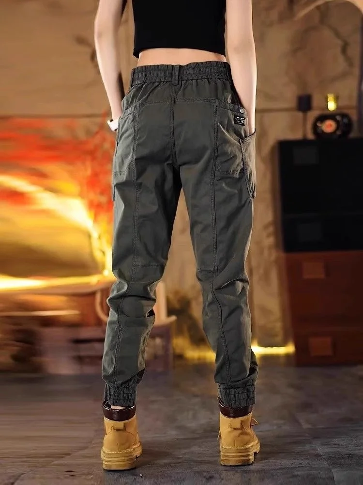 Nuovi pantaloni Harem casual da uomo 2025 Pantaloni larghi da lavoro per arrampicata in montagna Primavera Autunno Resistente all'usura Non affondamenti