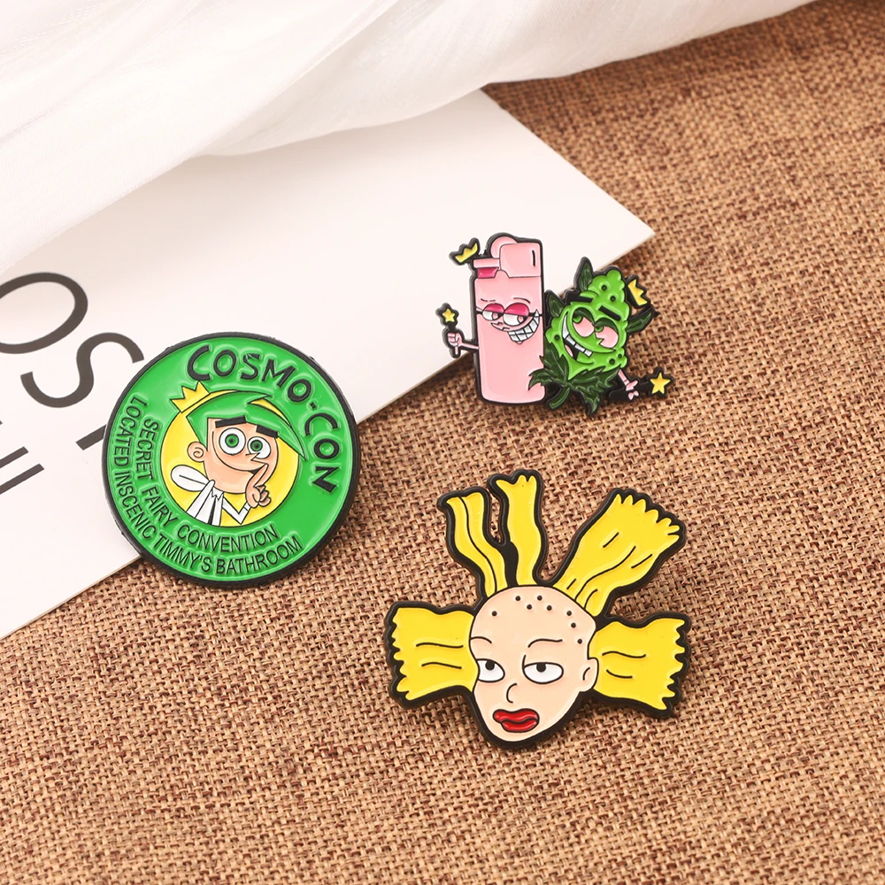 Cartoon Anime Boy Enamel Pin Cute Metal Badges Children Lape