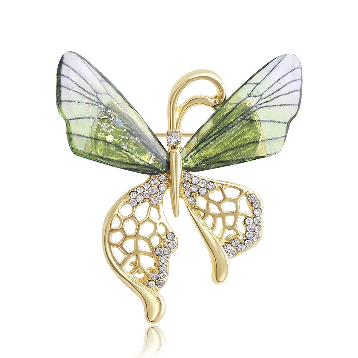 Korean-style Fashion Butterfly Insect Brooch Coat and Suit Matching Accessories for Preventing Exposure Gift for Men and Women