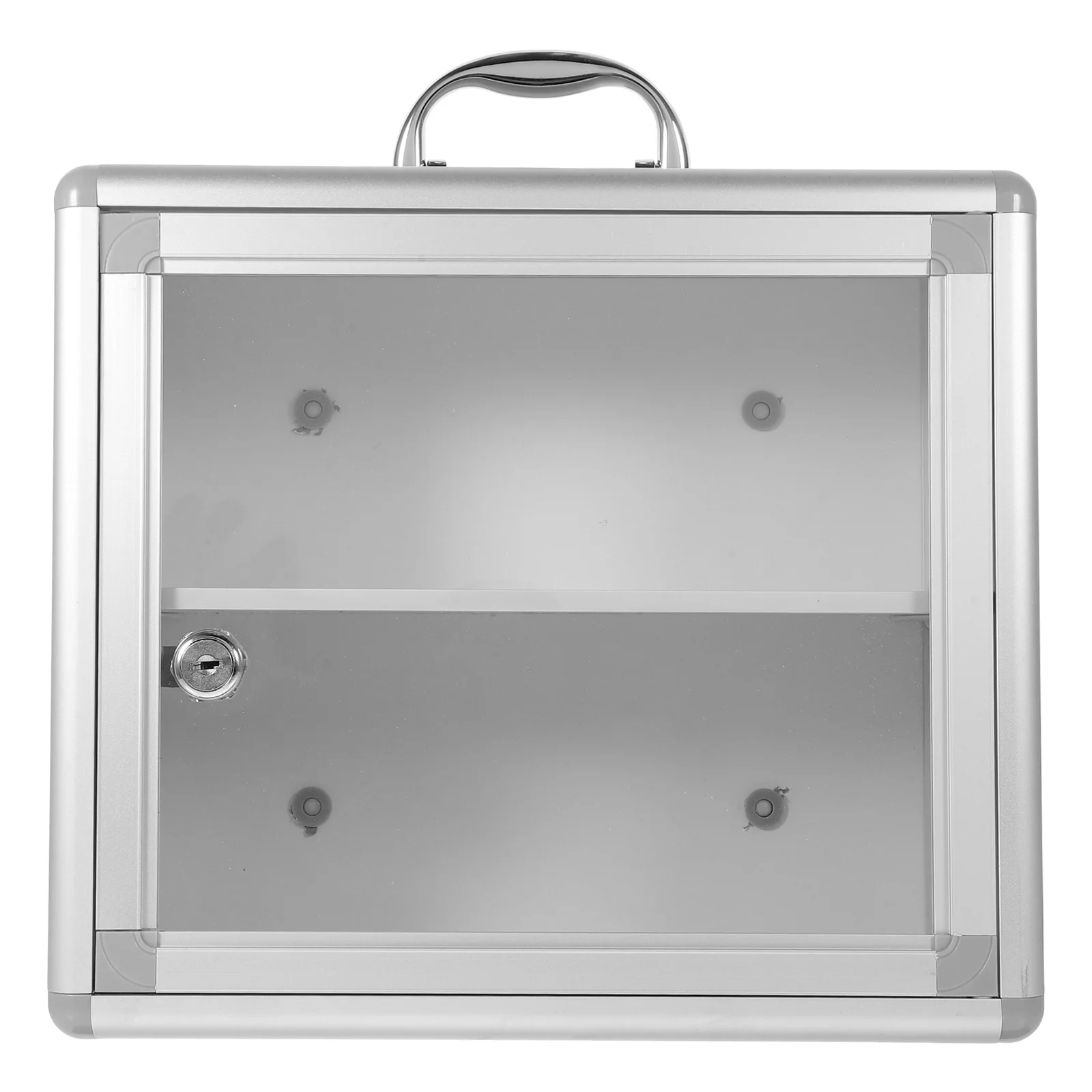 Portable Medicine Box Visible Locking Case Aluminum Cell Phone Accessories Wall-mounted Chest Hanging Cases