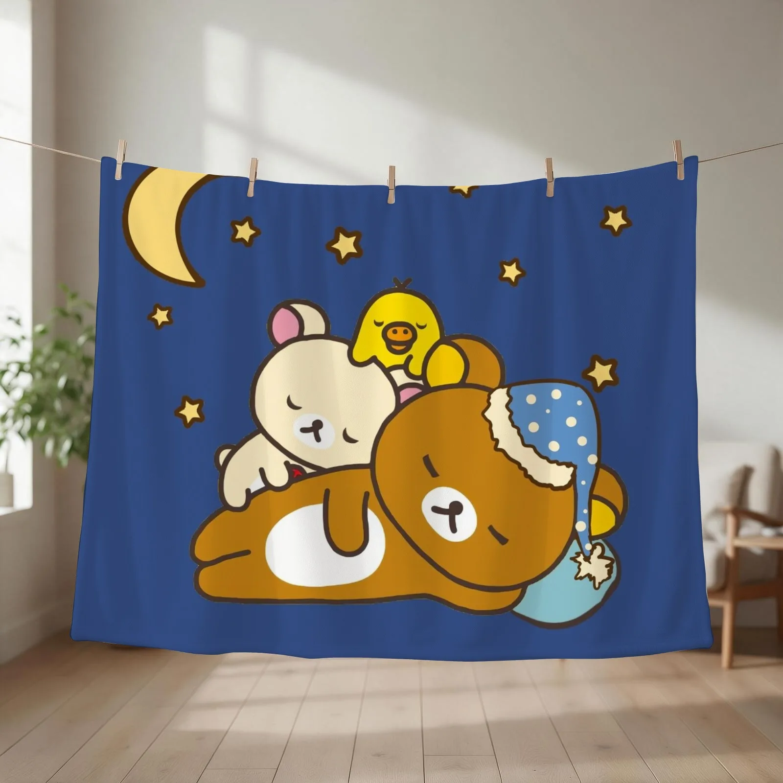 Sleepy time bears Rilakkuma Throw Blanket Blankets For Baby Picnic Comforter Furrys Blankets
