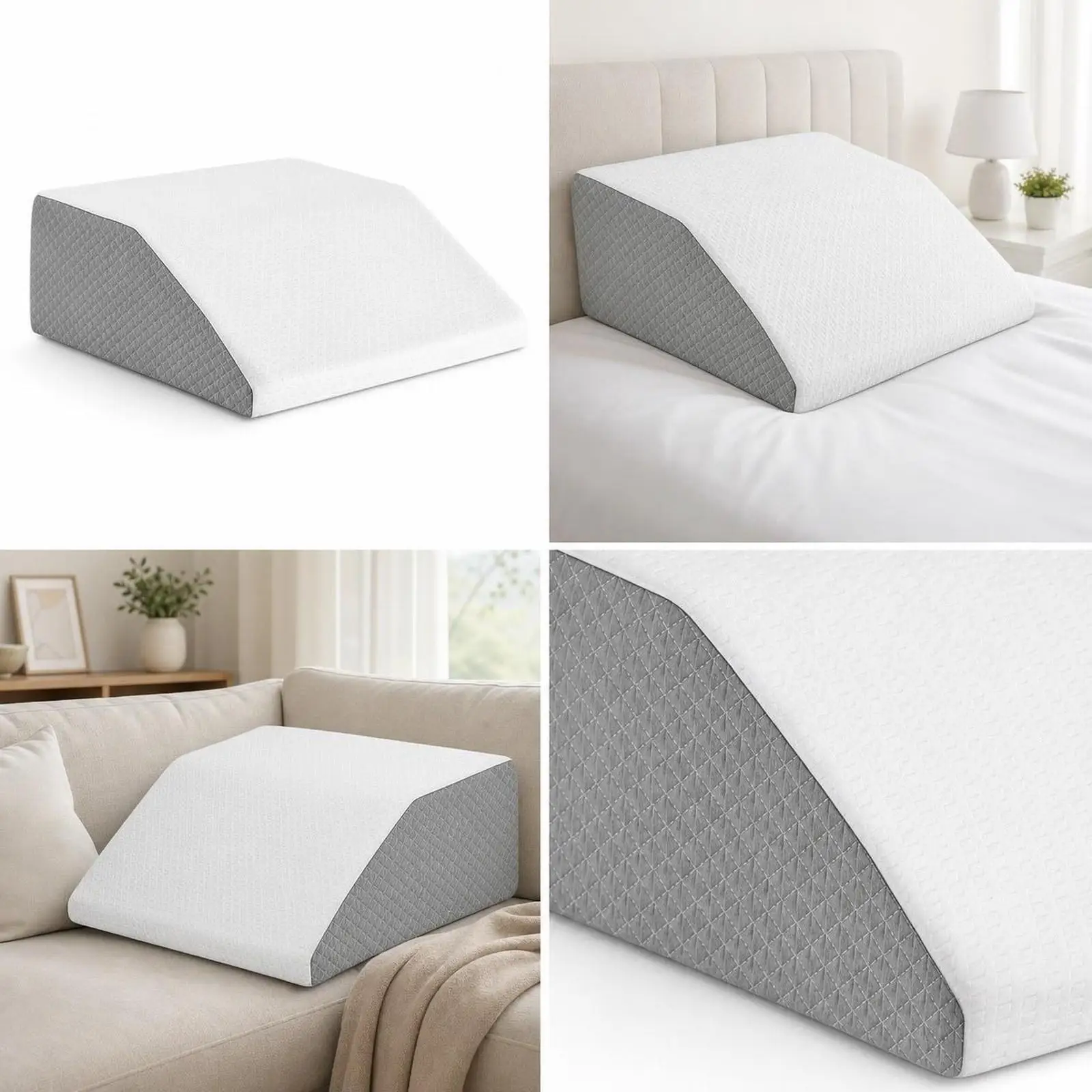Knee Support Leg Pillow High Resilience Foam Bed Wedge for Back Sleeping Patio Lounger Relaxation