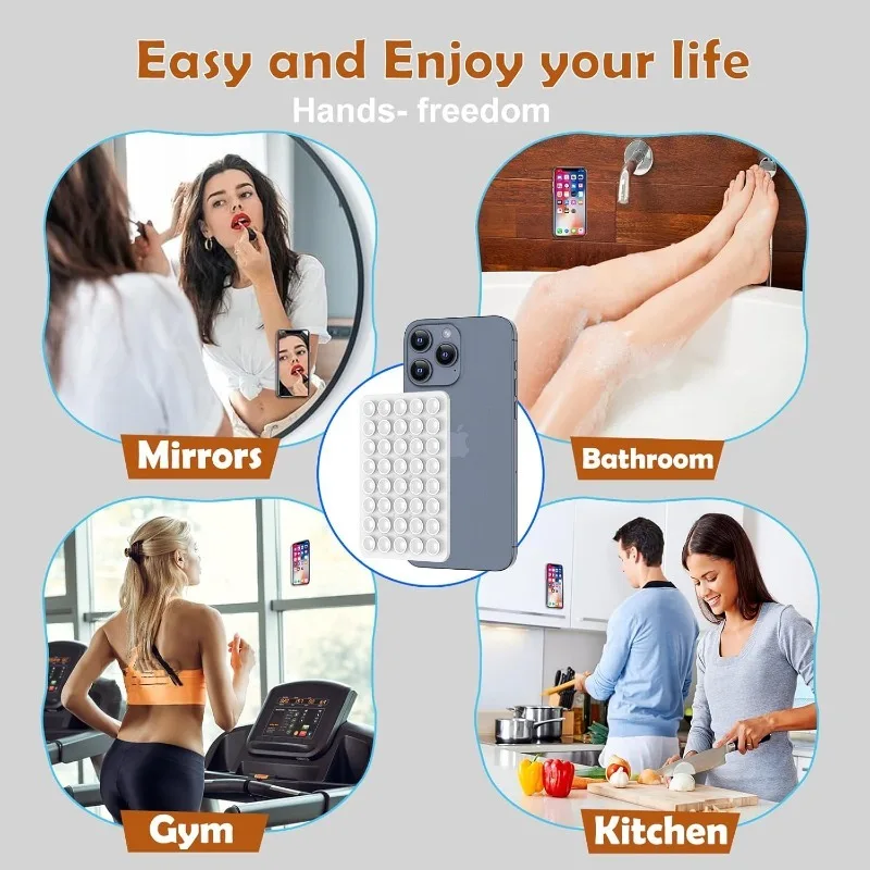 لصور السيلفي ومقاطع الفيديو وسادة ثابتة مزدوجة الوجهين كوب شفط من السيليكون جراب هاتف انفصال حامل سيليكون المطاط مصاصة الوسادة