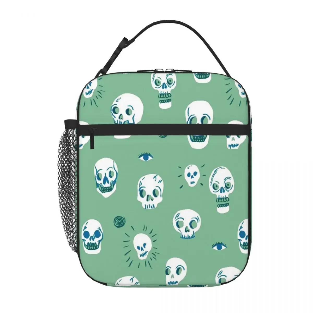 Pattern Of Skulls Lunch Tote Thermo Bag Packed Lunch Kawaii Lunch Bag