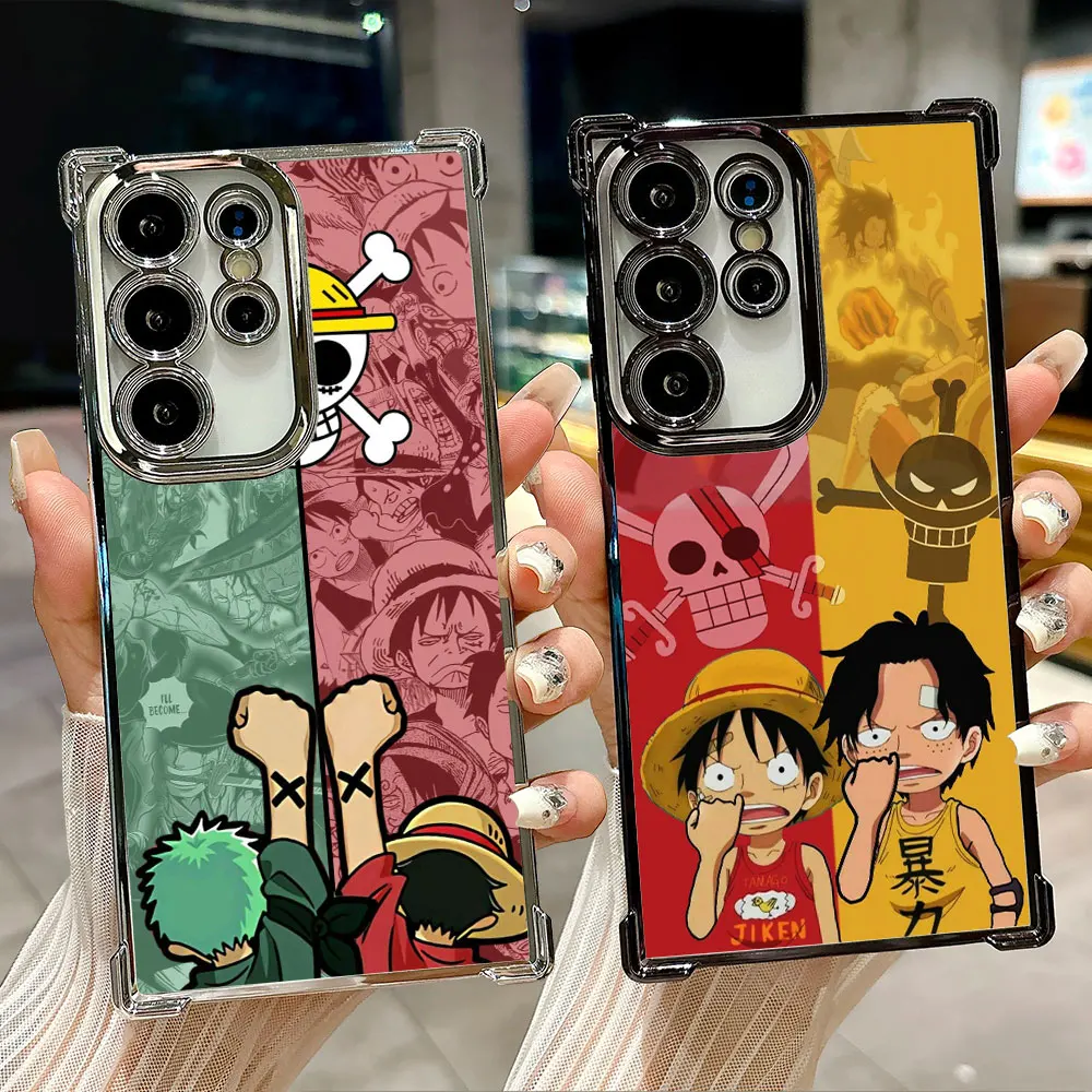 One Fashion P-Pieces Luffys Zoros Case For Samsung Galaxy S26 S25 Ultra S26Ultra S24 S23 S22 S21 Plus + S20 S26 FE 5G Back Cover