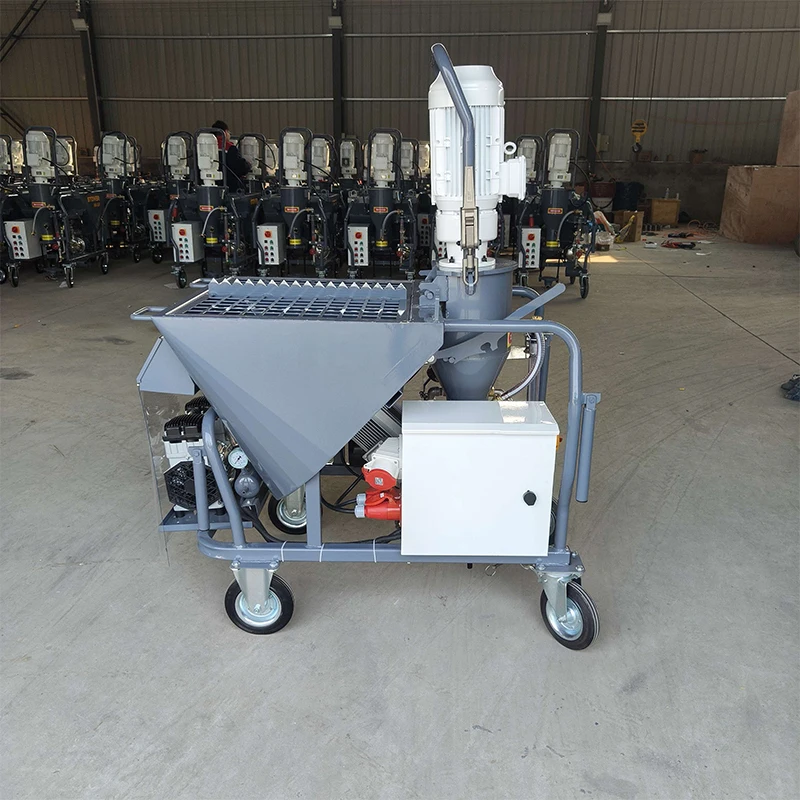 With Technical Direct Factory 220v 380v Electric Gypsum Diesel Cement Plastering Station Mortar Spray Machine