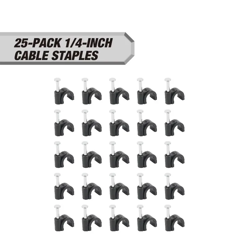 1/4-Inch Coaxial Cable Staples, 25-Pack