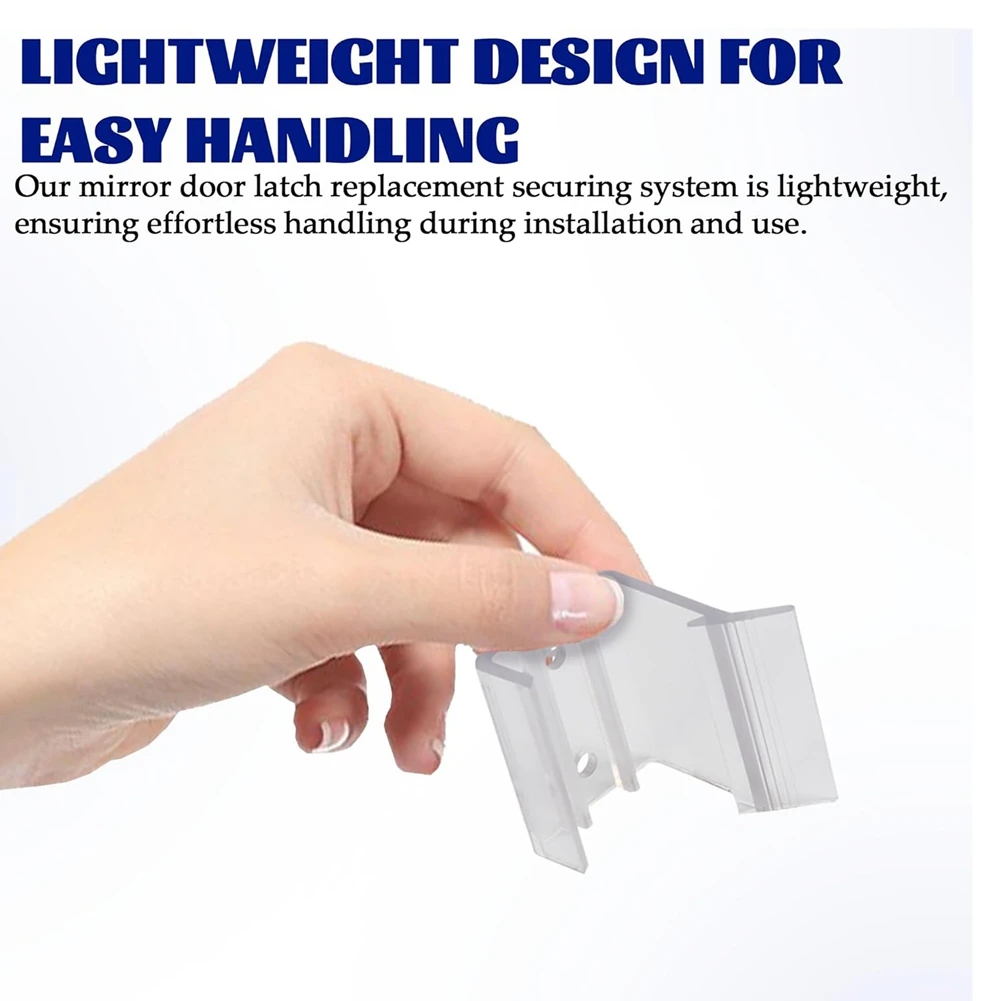RV Sliding Mirrored Door Latch H527 Universal Mirror Closet Door Latch Sliding Mirror Door Latch Replacement 4 Pack-ABQF