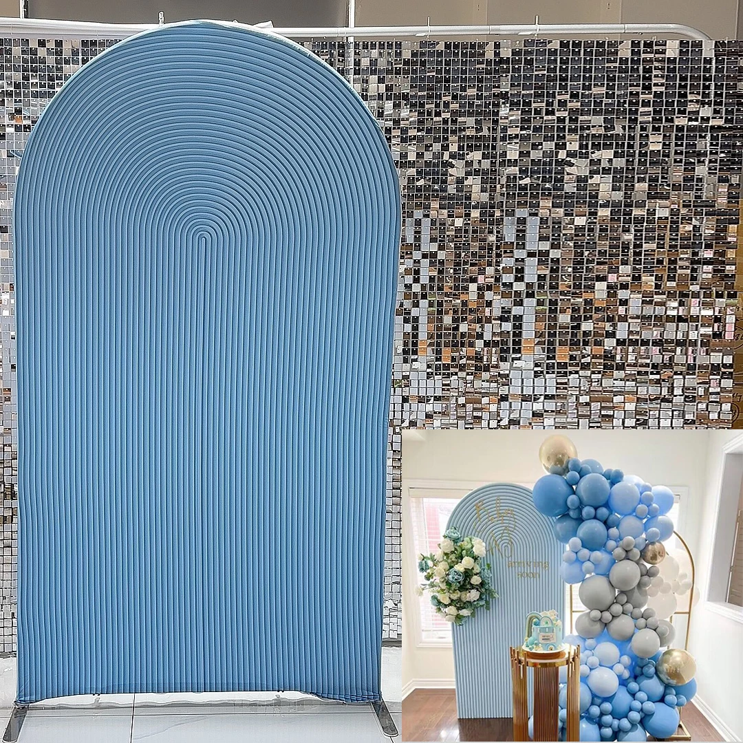 قوس خلفية بنمط تموج ، أغطية جدران ، قماش مطاطي ، خلفية لأعياد ميلاد الطفل ، ديكور حفل الزفاف ، طبقة ثنائية