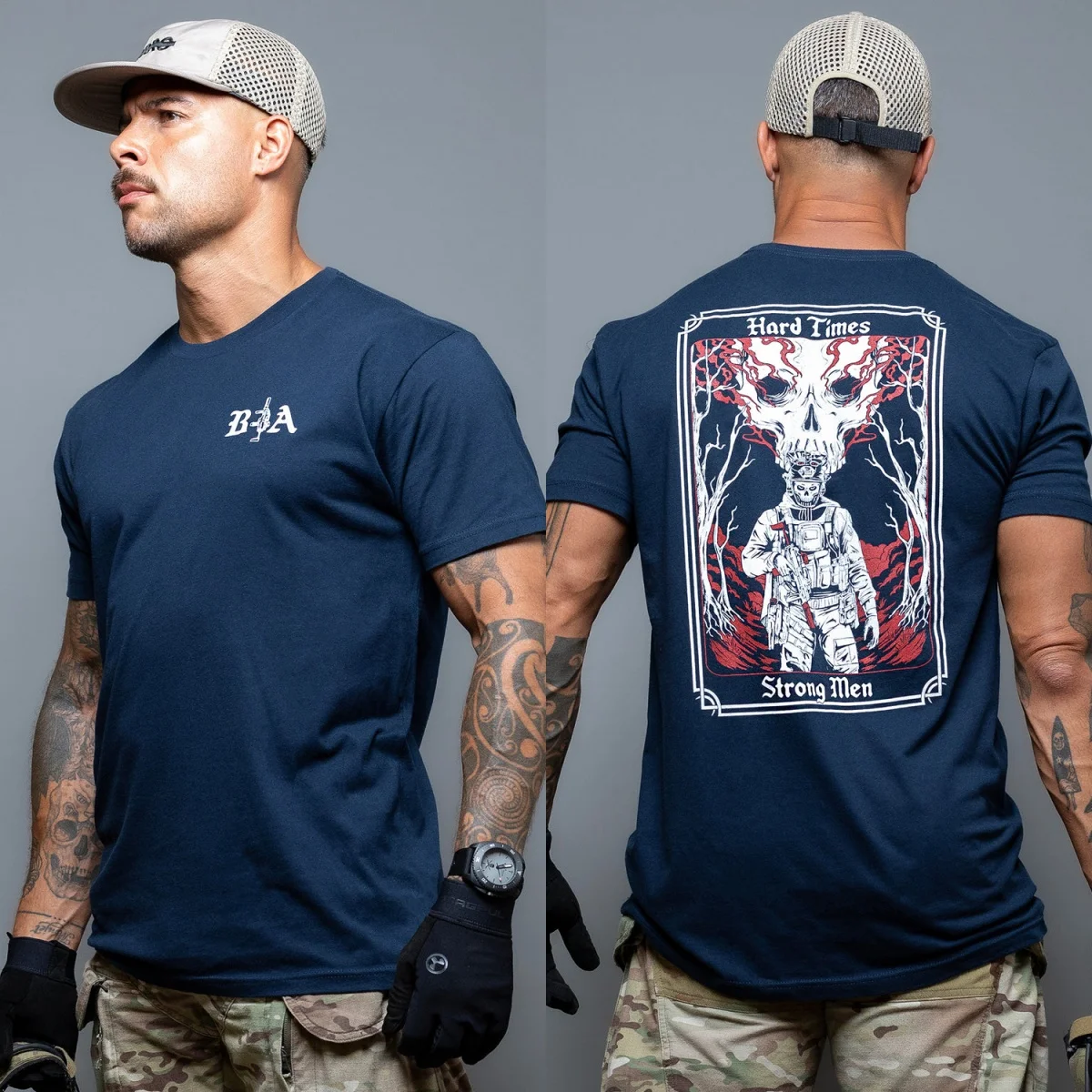 2026 Brothers in Arms Stay Violent Hard Times - Tough Guys _ Taktische T-Shirts - Lebenslange Brüder – Detail 2