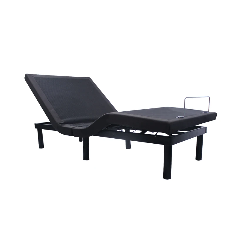 Electric Adjustable Bed Base with Safety Lock Button Modern Design Foldable Feature for Senior Citizens Home Furniturepromote sa