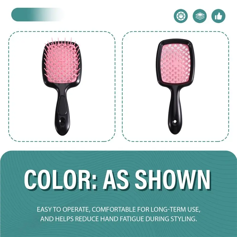 YANA35R Professional Barber Hair Styling Comb Set 12Pcs Includes Rat Tail Edge Brush& Smooth Black Brush Tool Kit